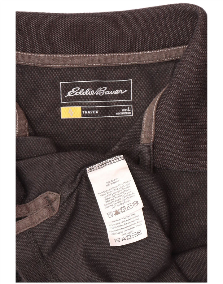 EDDIE BAUER Herren-Poloshirt, große graue Baumwolle
