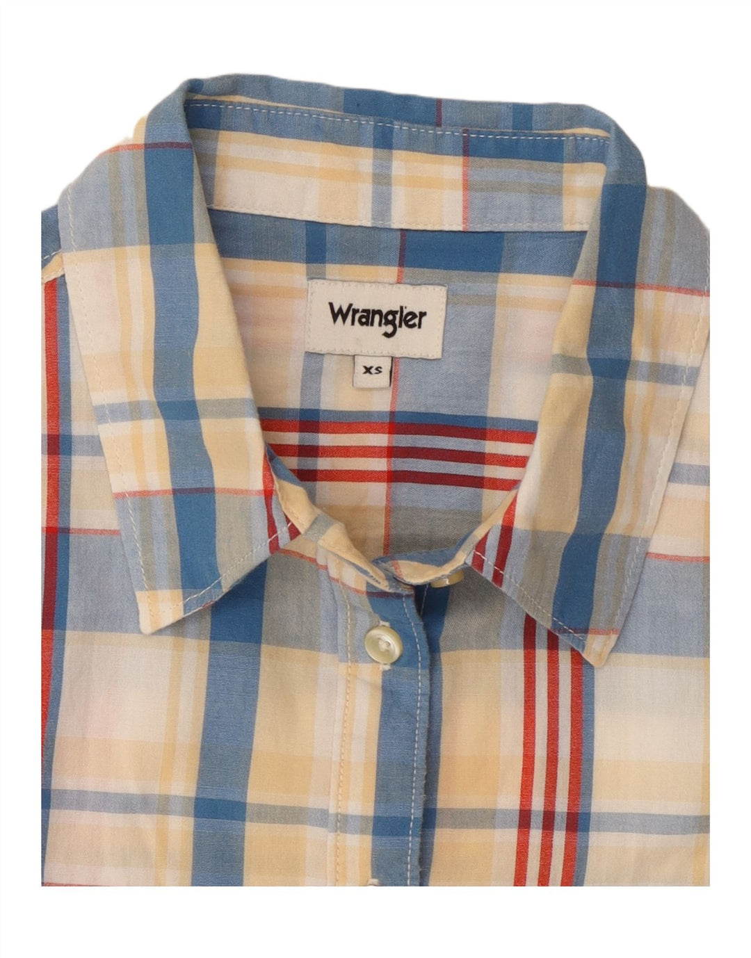 Wrangler Damenhemd UK 6 XS Mehrfarbig karierte Baumwolle
