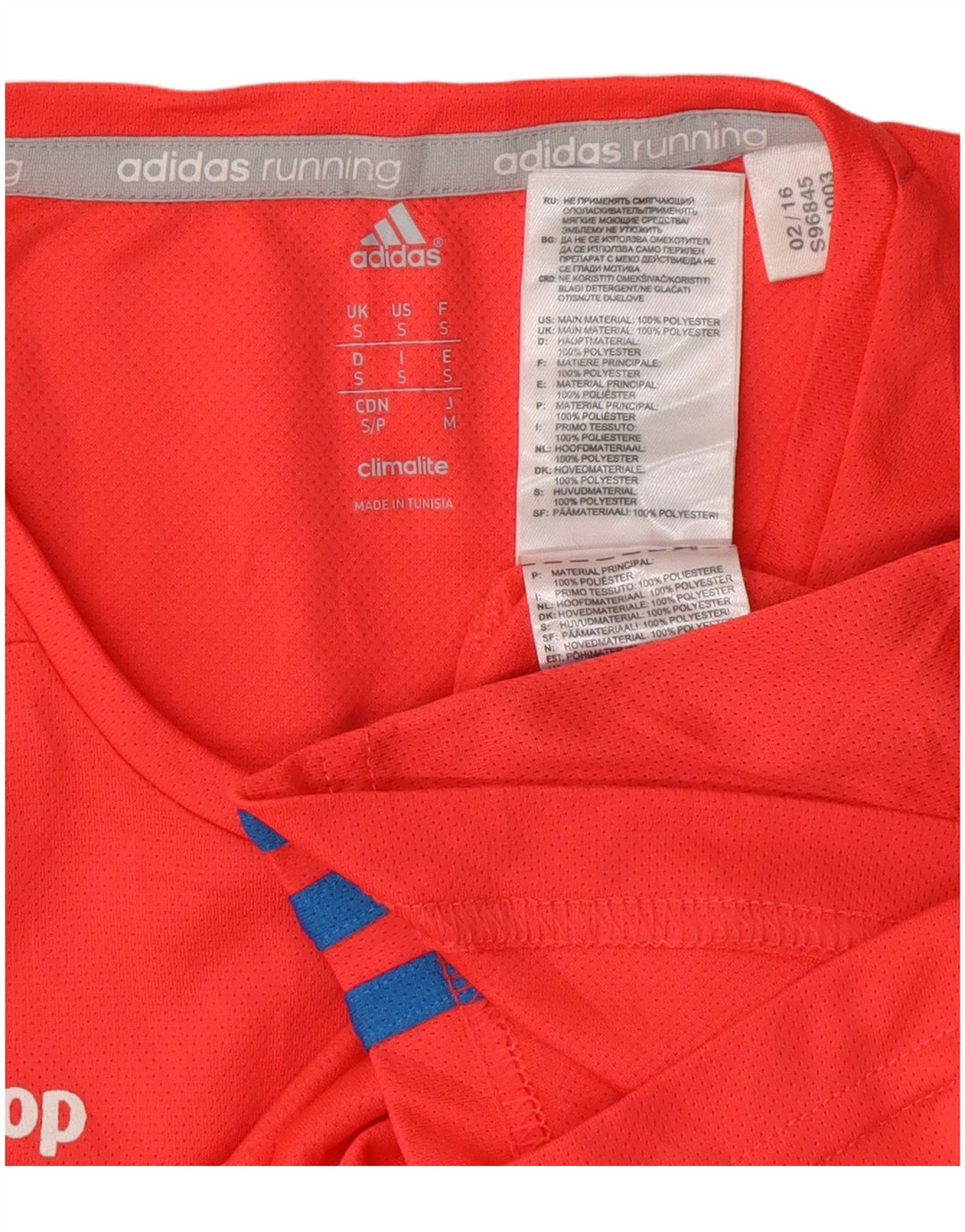 ADIDAS Herren Climalite Graphic T-Shirt Top Small Rot Polyester