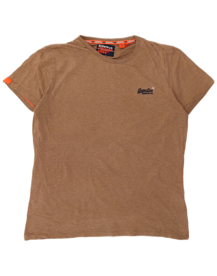 Superdry Herren T-Shirt-Oberteil aus mittelbrauner Baumwolle