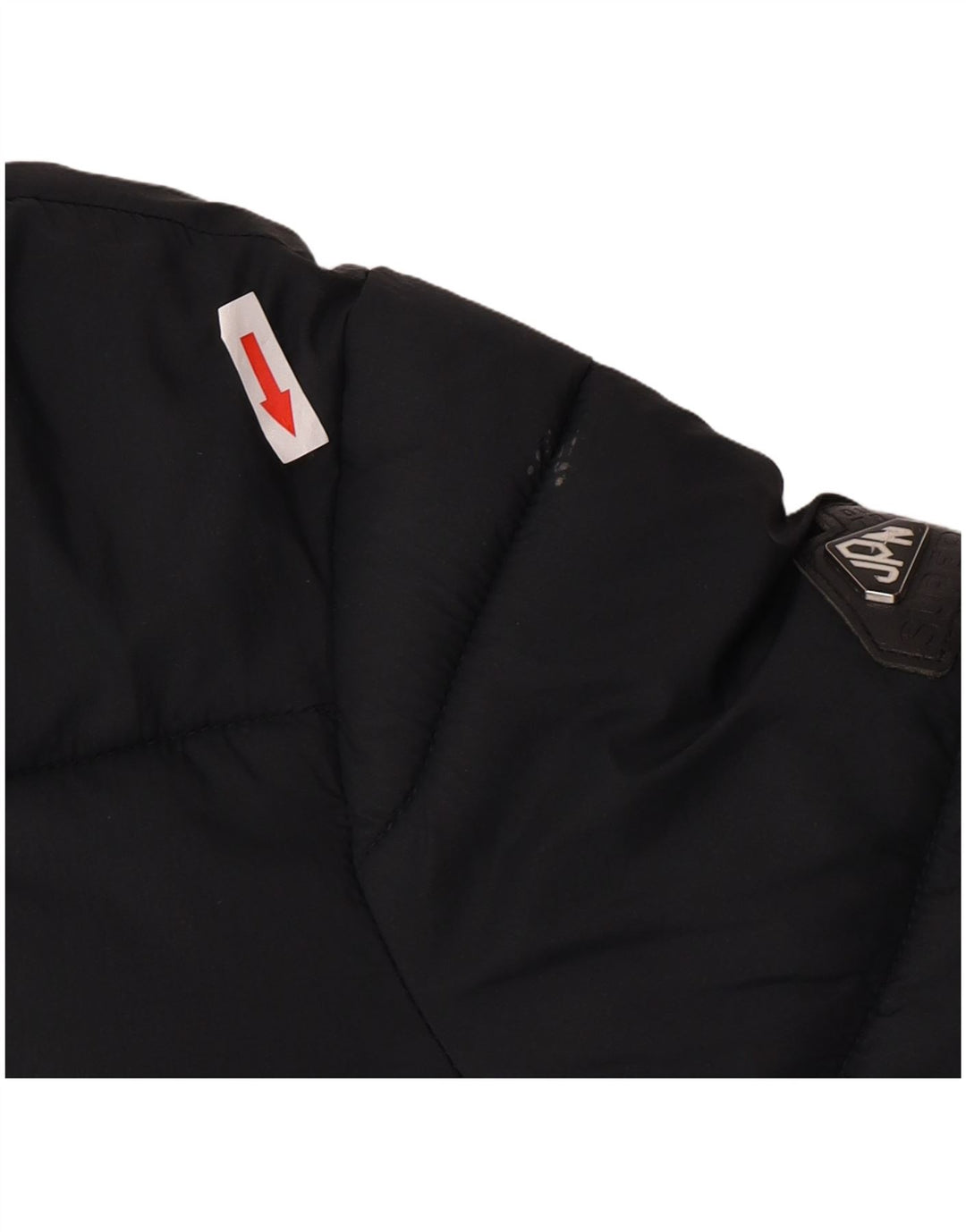 Superdry Damen Wattierte Jacke UK 8 Small Schwarz Nylon