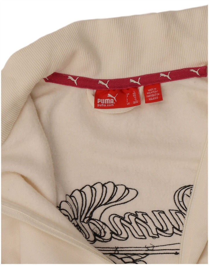 Puma Mädchen Grafik-Trainingsoberteil, Jacke, 11–12 Jahre, Weiß