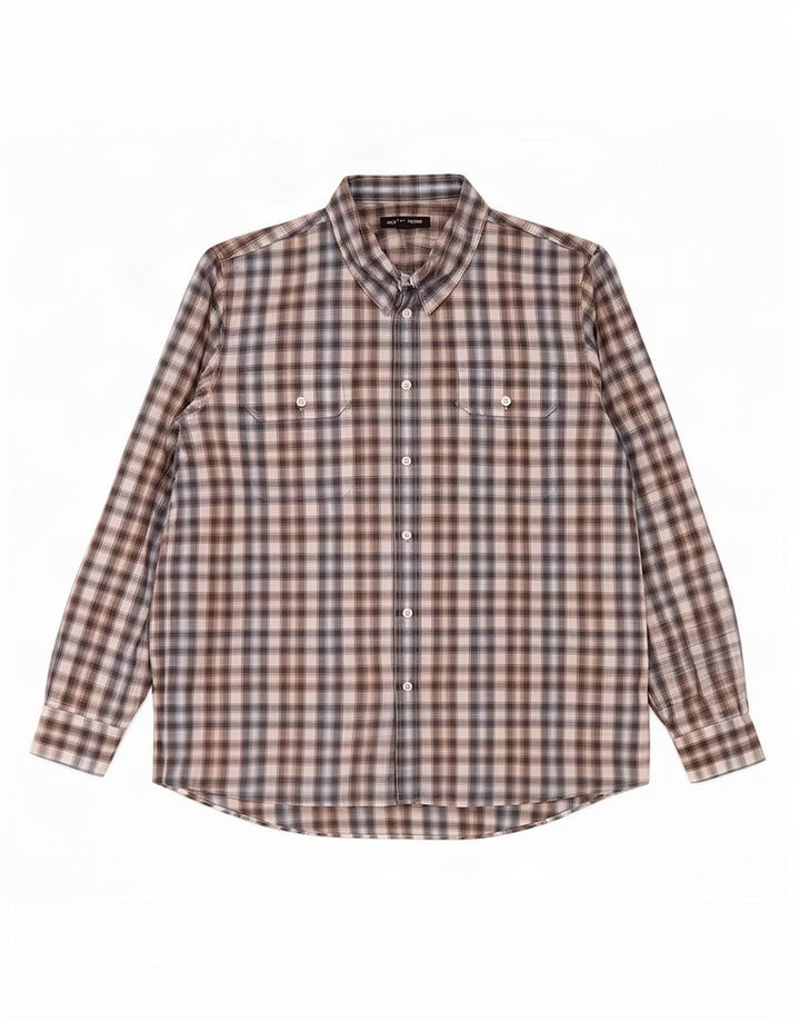 Michael Kors Herren-Hemd mit maßgeschneiderter Passform, 2XL, mehrfarbig, kariert, Baumwolle