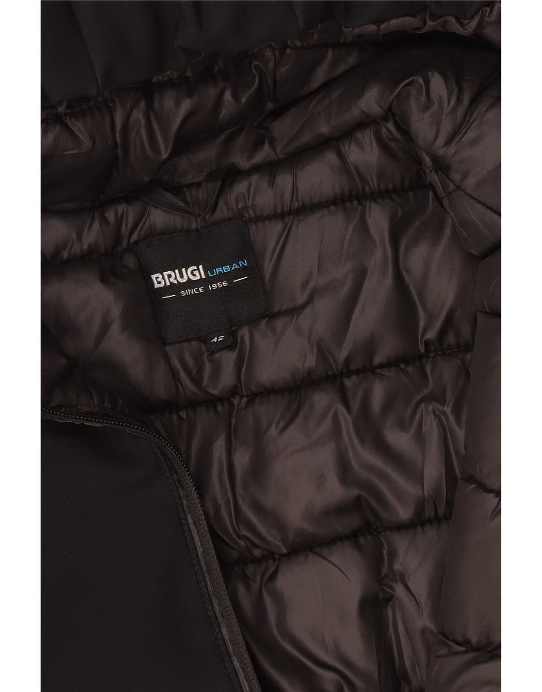 Brugi Wattierter Damenmantel mit Kapuze IT 42 Medium Schwarz