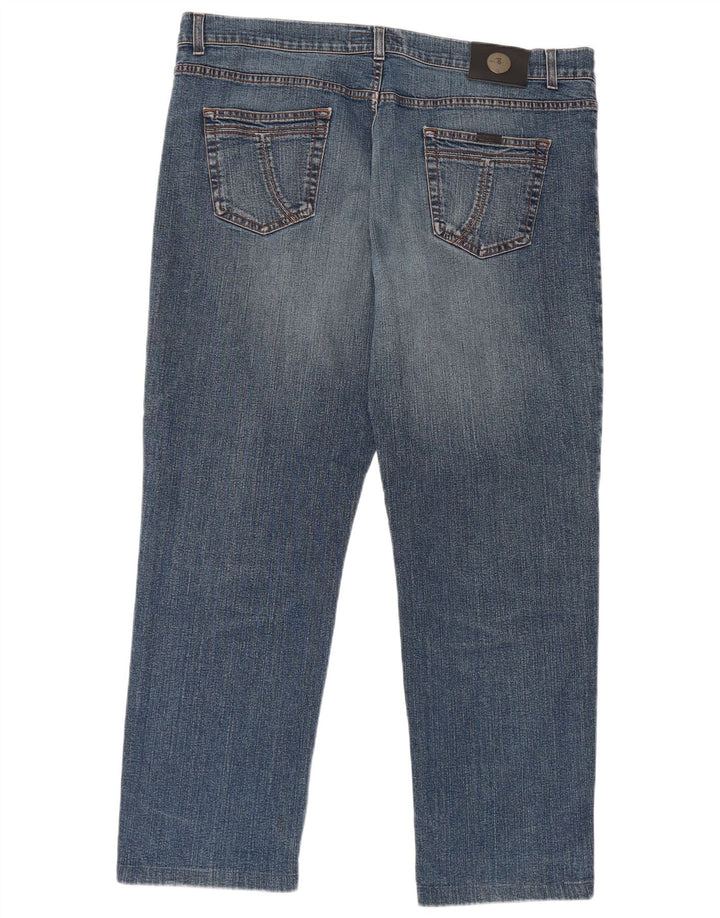 Trussardi Herren Straight Jeans W44 L30 Blaue Baumwolle
