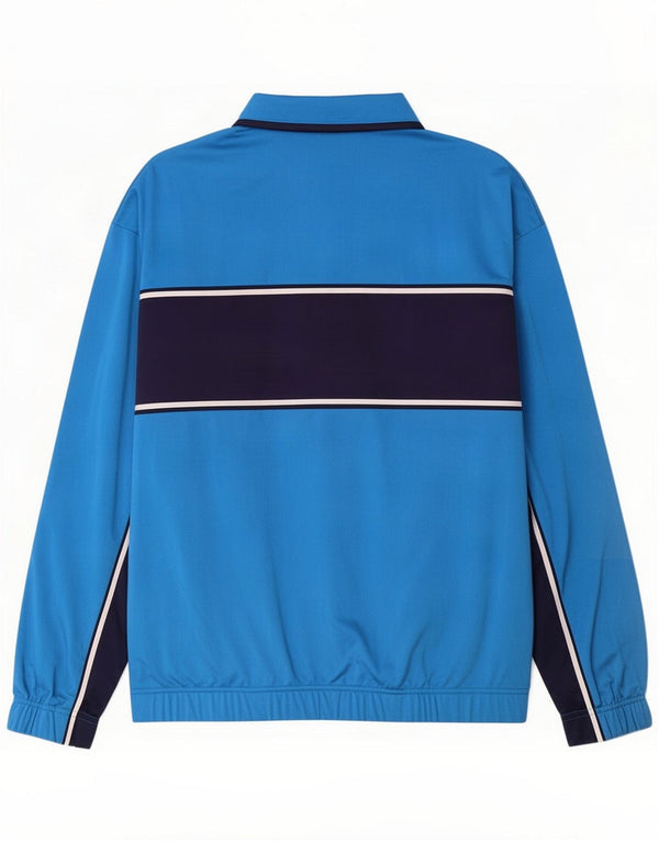 Cerruti 1881 Herren-Trainingsanzug-Top-Jacke IT 54 XL Blaues Colourblock-Nylon