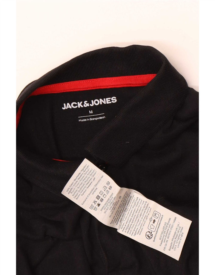 Jack & Jones Herren-Poloshirt aus mittelschwarzer Baumwolle