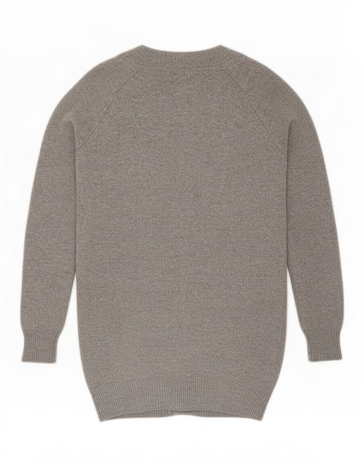 Massimo Dutti Damen-Cardigan-Pullover UK 16 Große graue Wolle