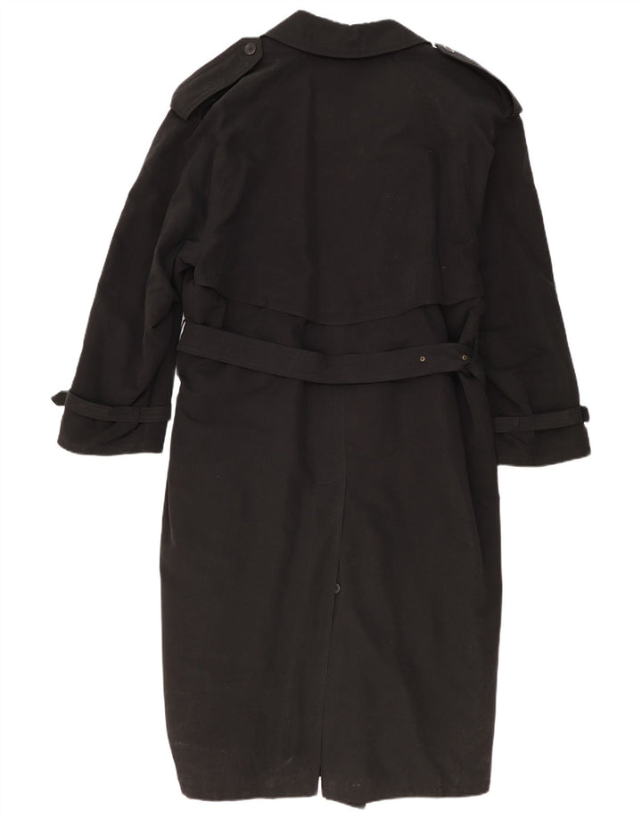 Vintage Herren Trenchcoat IT 48 Medium Schwarz