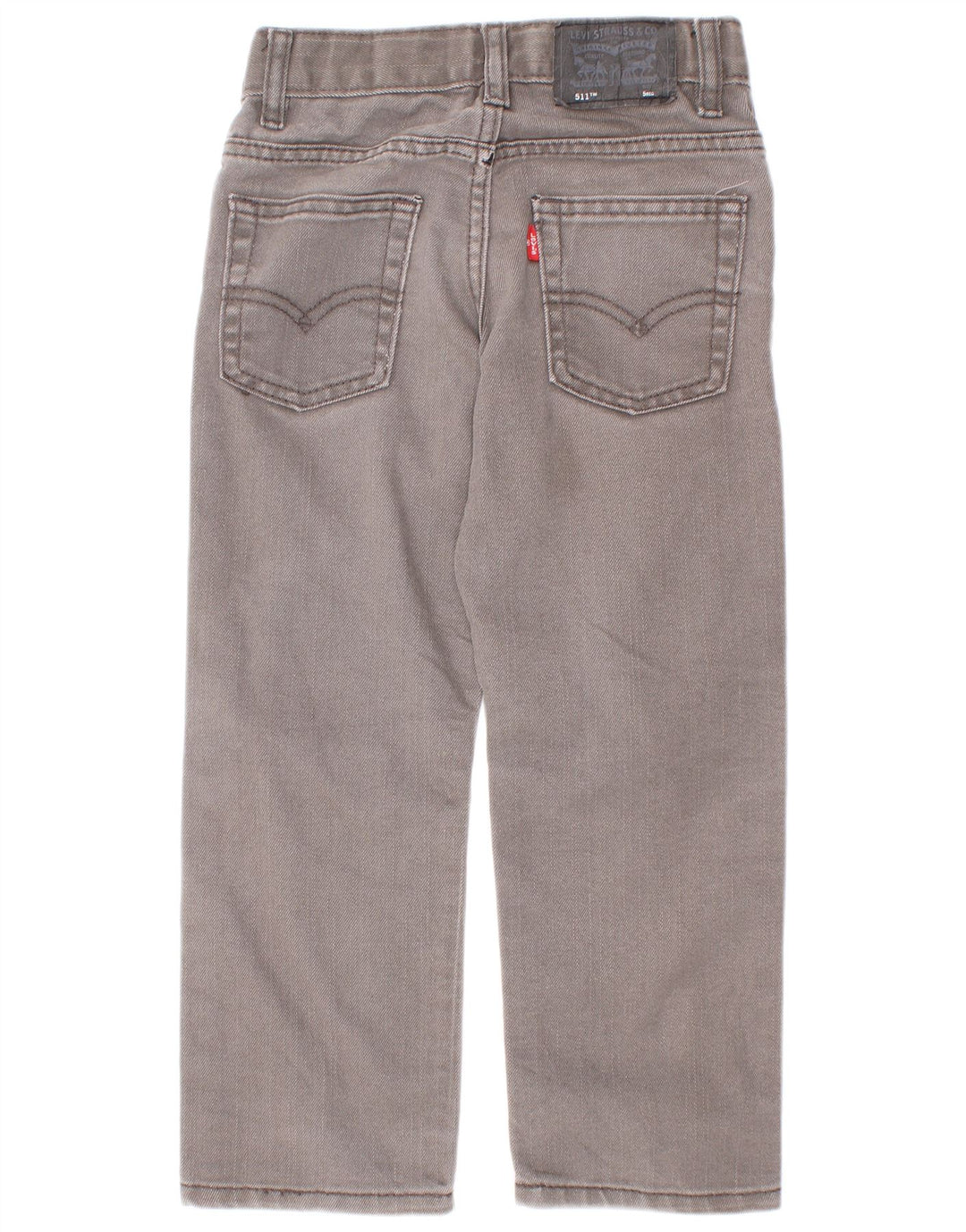 Levi's Jungen 511 Distressed Slim Jeans 4–5 Jahre W22 L18 Graue Baumwolle