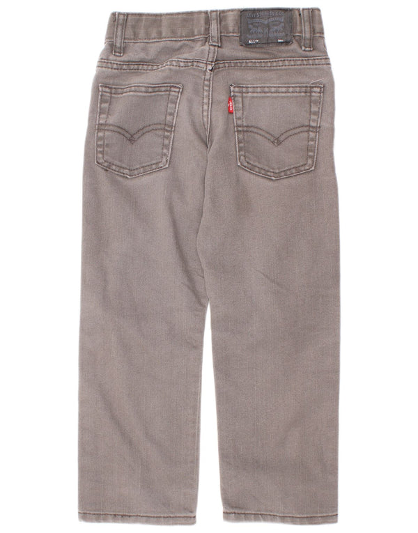 Levi's Jungen 511 Distressed Slim Jeans 4–5 Jahre W22 L18 Graue Baumwolle