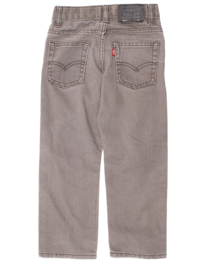 Levi's Jungen 511 Distressed Slim Jeans 4–5 Jahre W22 L18 Graue Baumwolle