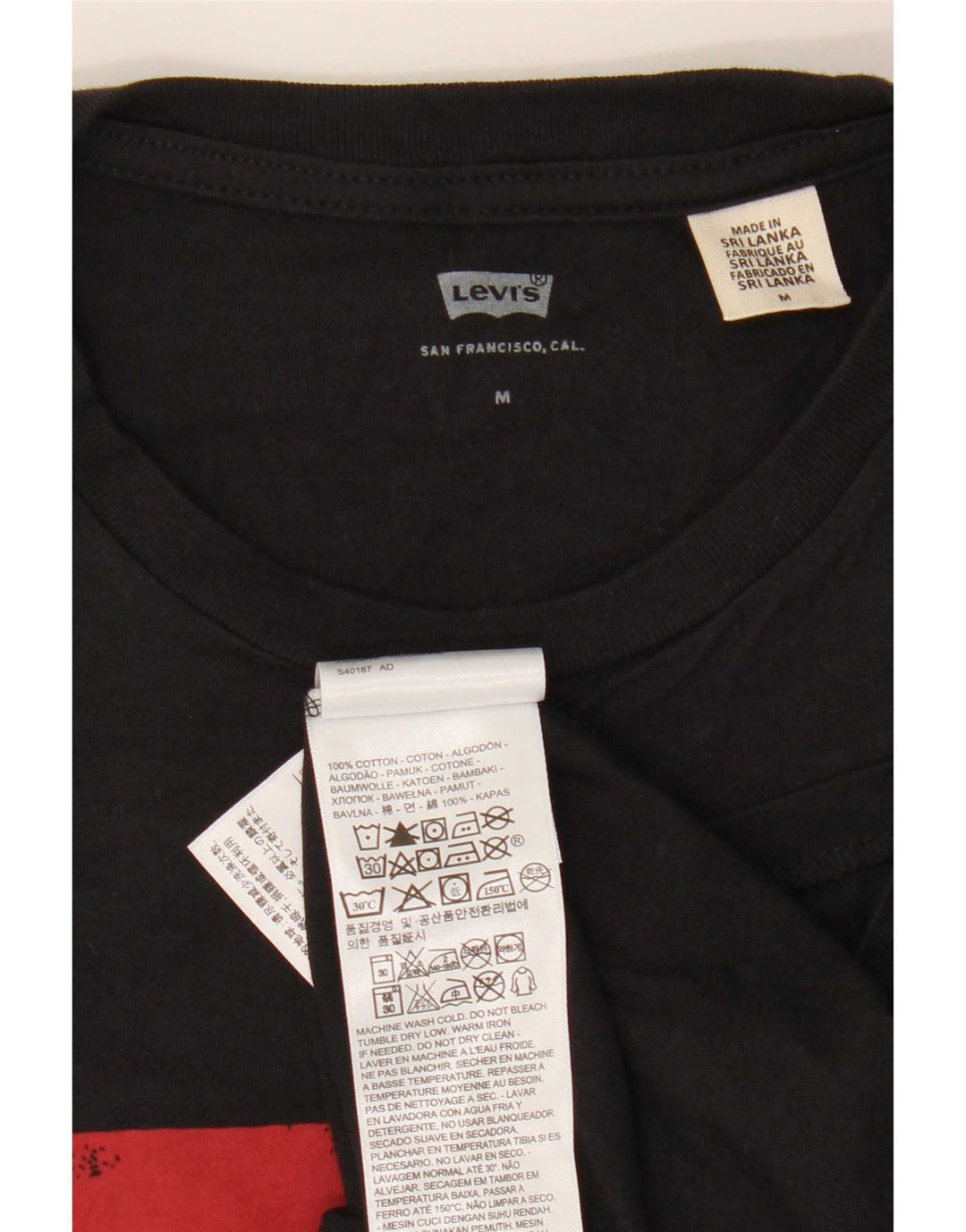 Levi's Herren-T-Shirt mit Grafik, mittelschwarze Baumwolle