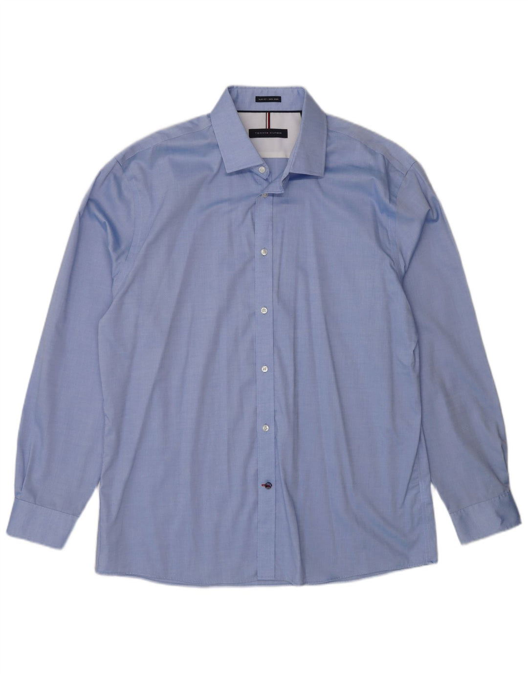 Tommy Hilfiger Herren Slim Fit Hemd Größe 16 Large Blau