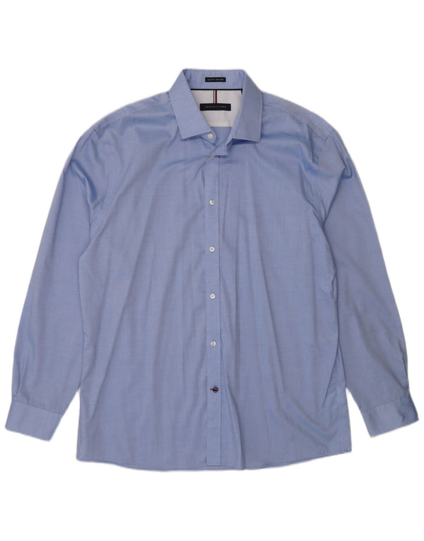 Tommy Hilfiger Herren Slim Fit Hemd Größe 16 Large Blau