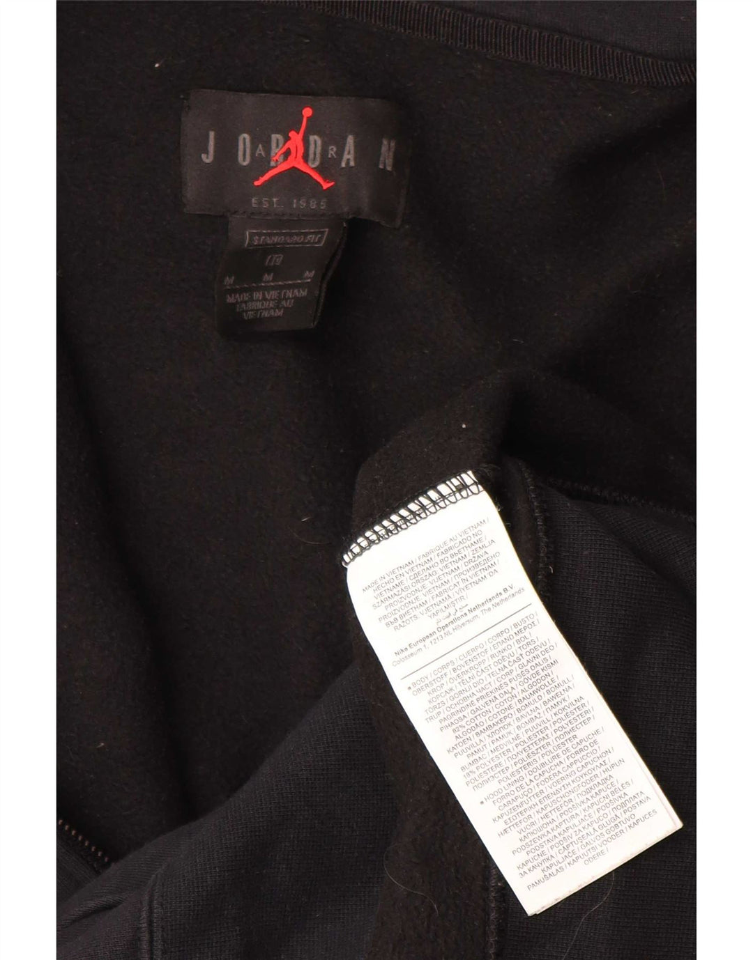 Jordan Herren Paris Graphic Standard Fit Kapuzenpullover mit Reißverschluss, Mittelschwarz
