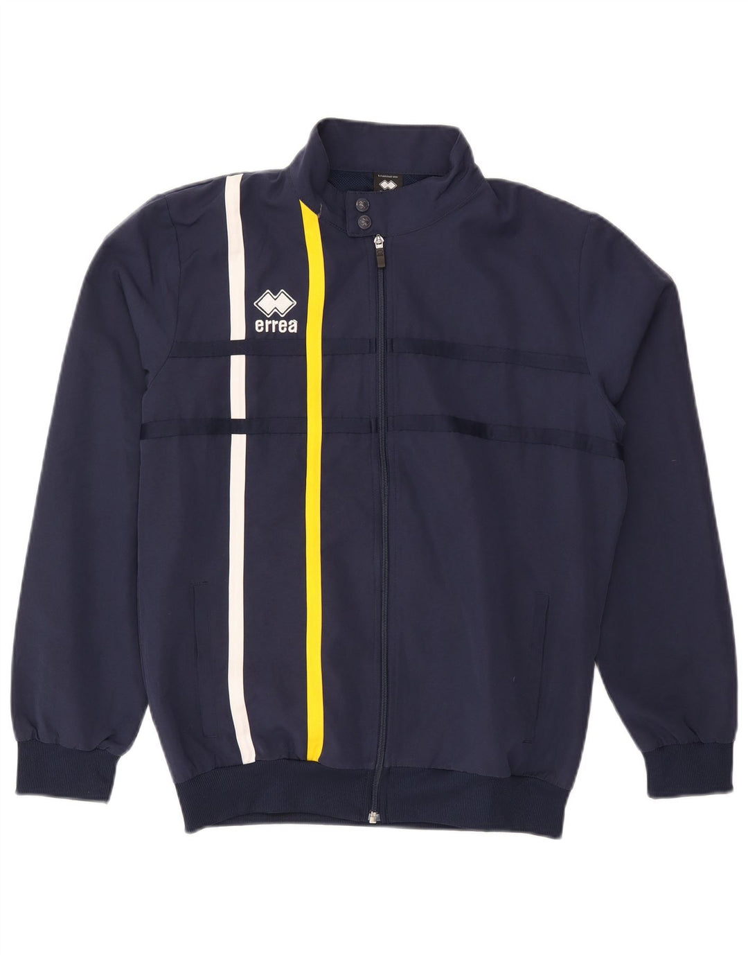 Errea Herren Bomberjacke UK 40 Large Marineblau gestreift Polyester