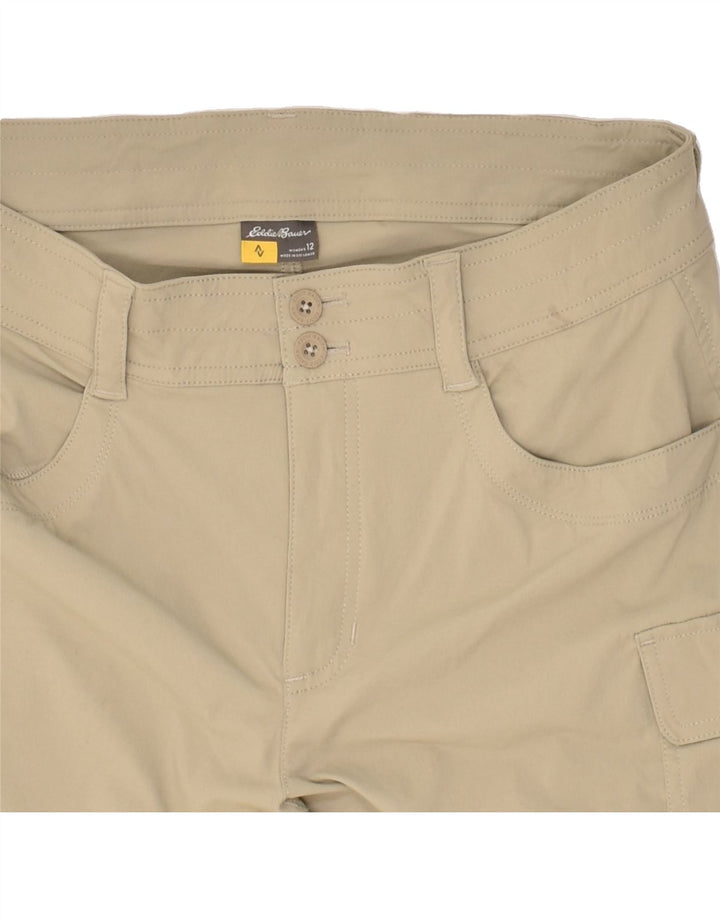 EDDIE BAUER Womens Cargo Shorts US 12 Large W34 Beige Polyamide | Vintage Eddie Bauer | Thrift | Second-Hand Eddie Bauer | Used Clothing | Messina Hembry 