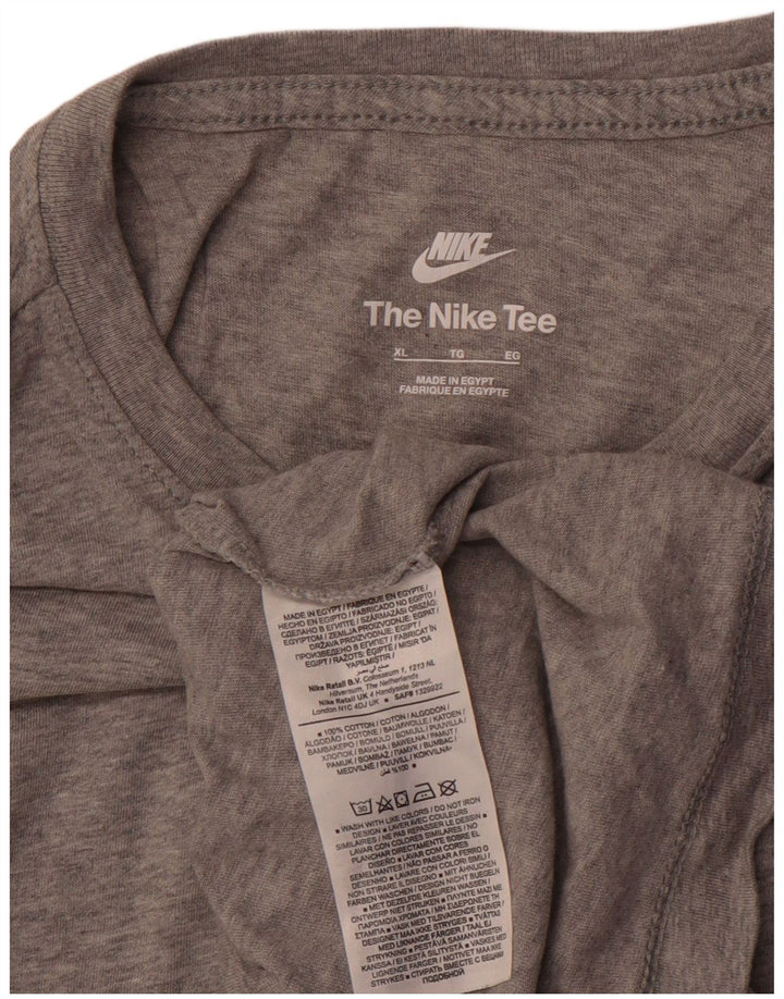 NIKE Herren T-Shirt Top XL Grau Baumwolle