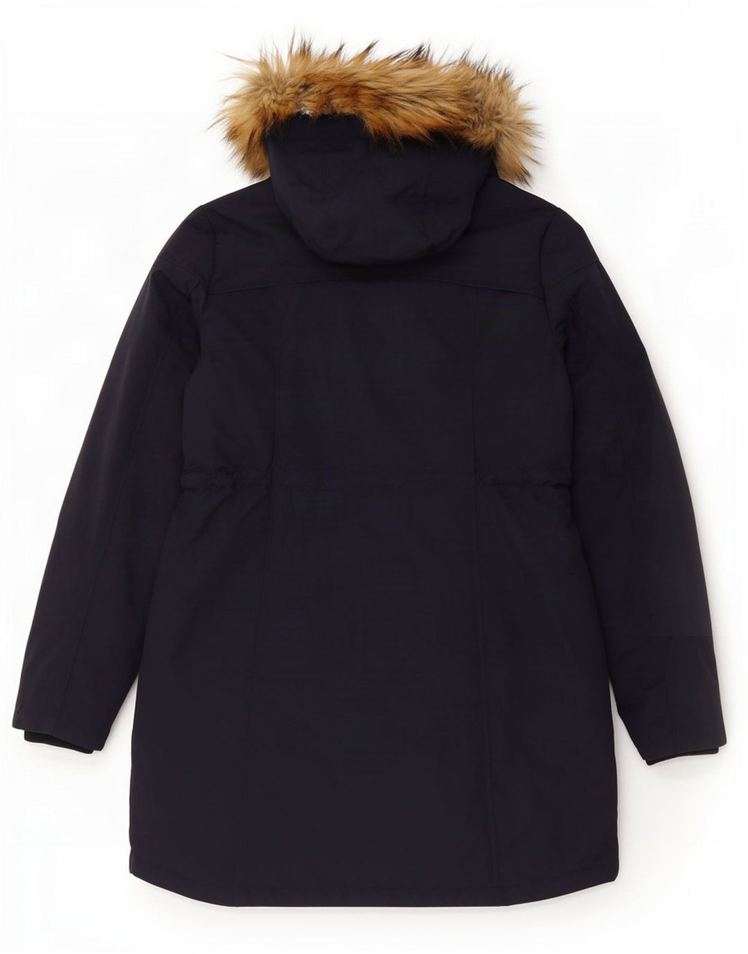 Fat Face Wattierter Damenmantel mit Kapuze, UK 14, mittelmarineblaues Nylon