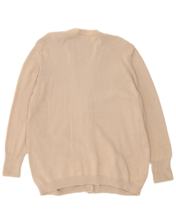 Marks & Spencer Damen St. Michael Cardigan Pullover UK 20 2XL Beige Baumwolle