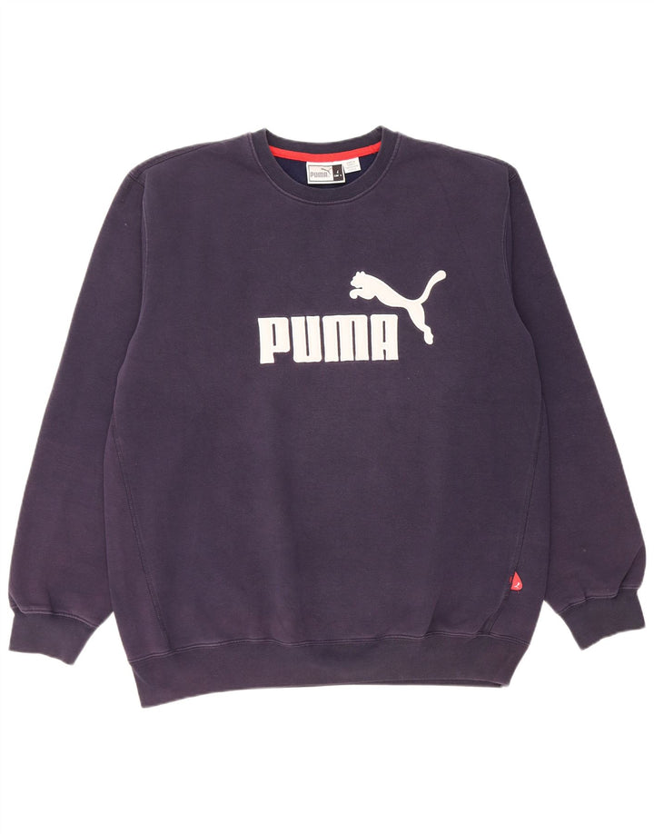 Puma Herren Grafik-Sweatshirt-Pullover, groß, Marineblau