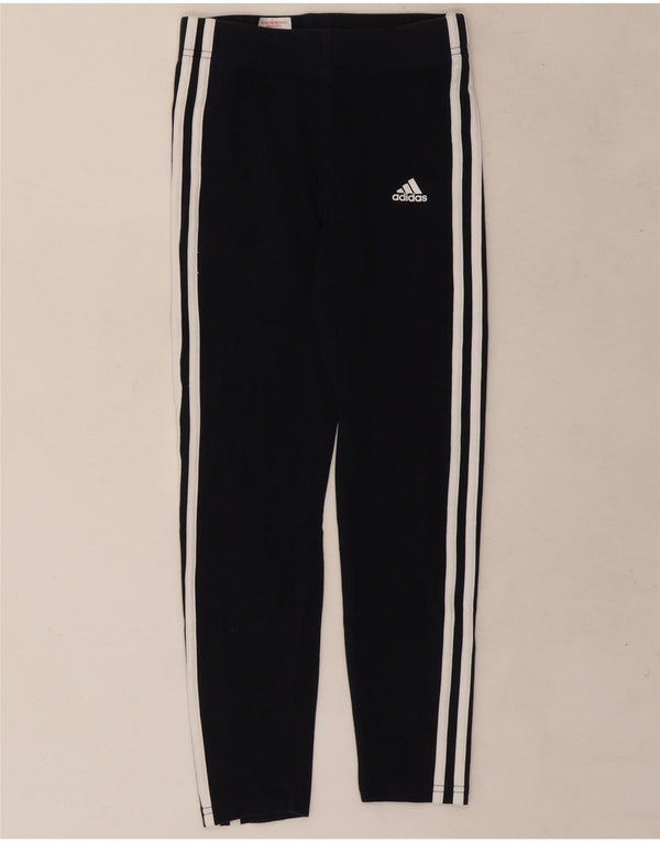 Adidas Leggings für Mädchen, 11–12 Jahre, marineblaue Baumwolle