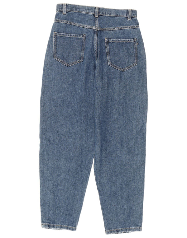 Benetton Mädchen-Jeans mit hoher Taille, lockere Passform, 13–14 Jahre, 3XL, W28, L27, Blau, Baumwolle