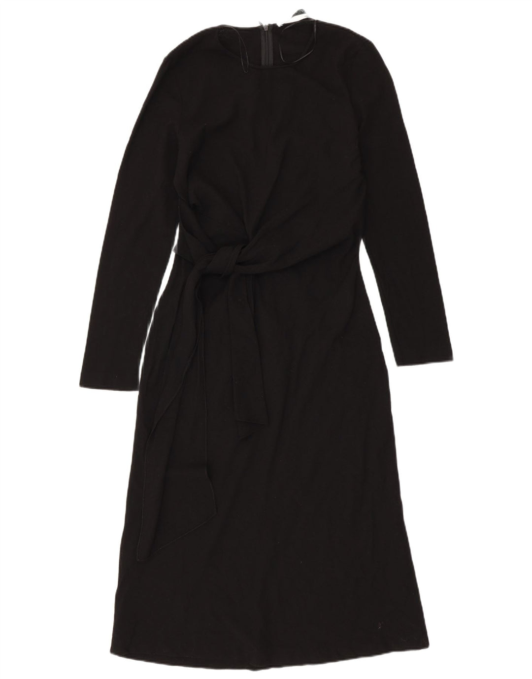 ZARA Damen Langarm-Maxikleid UK 12 Mittelschwarze Wolle