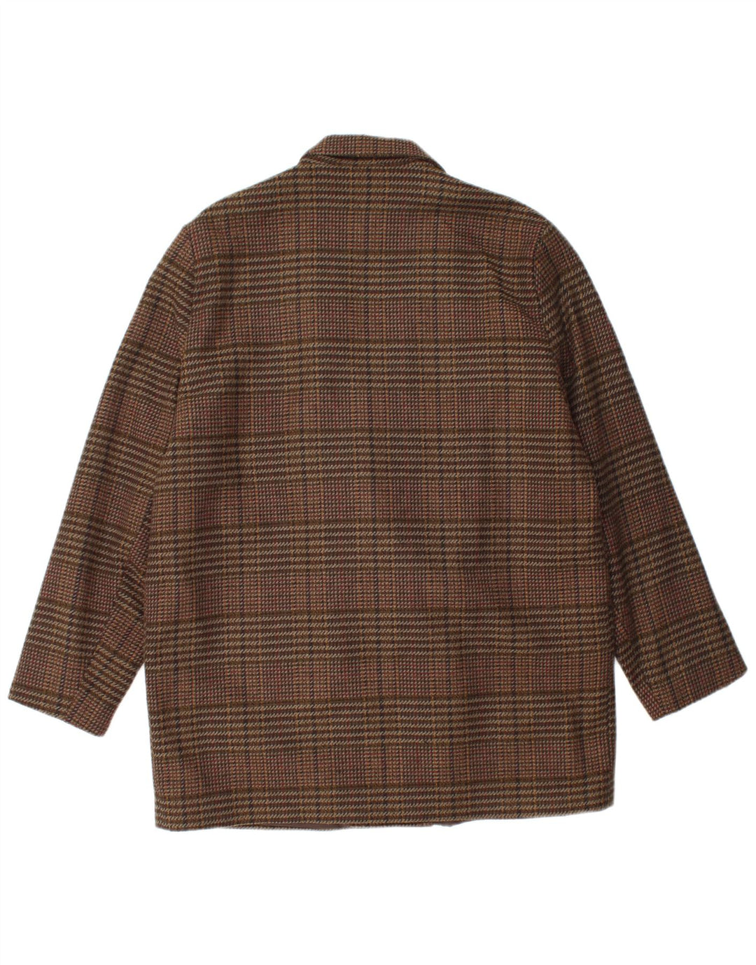 ETAM Damen-Zweireiher-Blazerjacke, US 16 2XL, braun kariertes Acryl