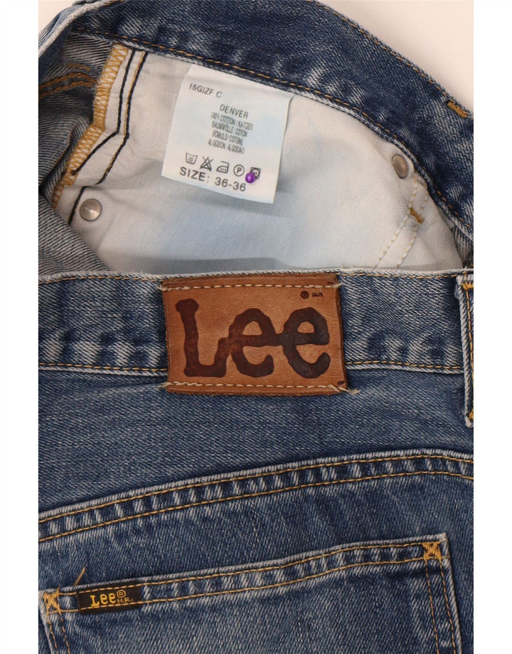 Lee Herren Denver Bootcut Jeans W36 L33 Blaue Baumwolle