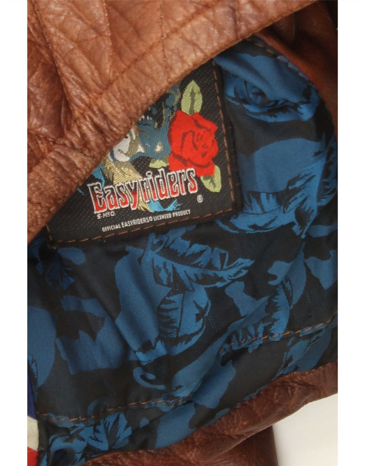 Easyriders Herren Leder Bikerjacke UK 36 Small Braun