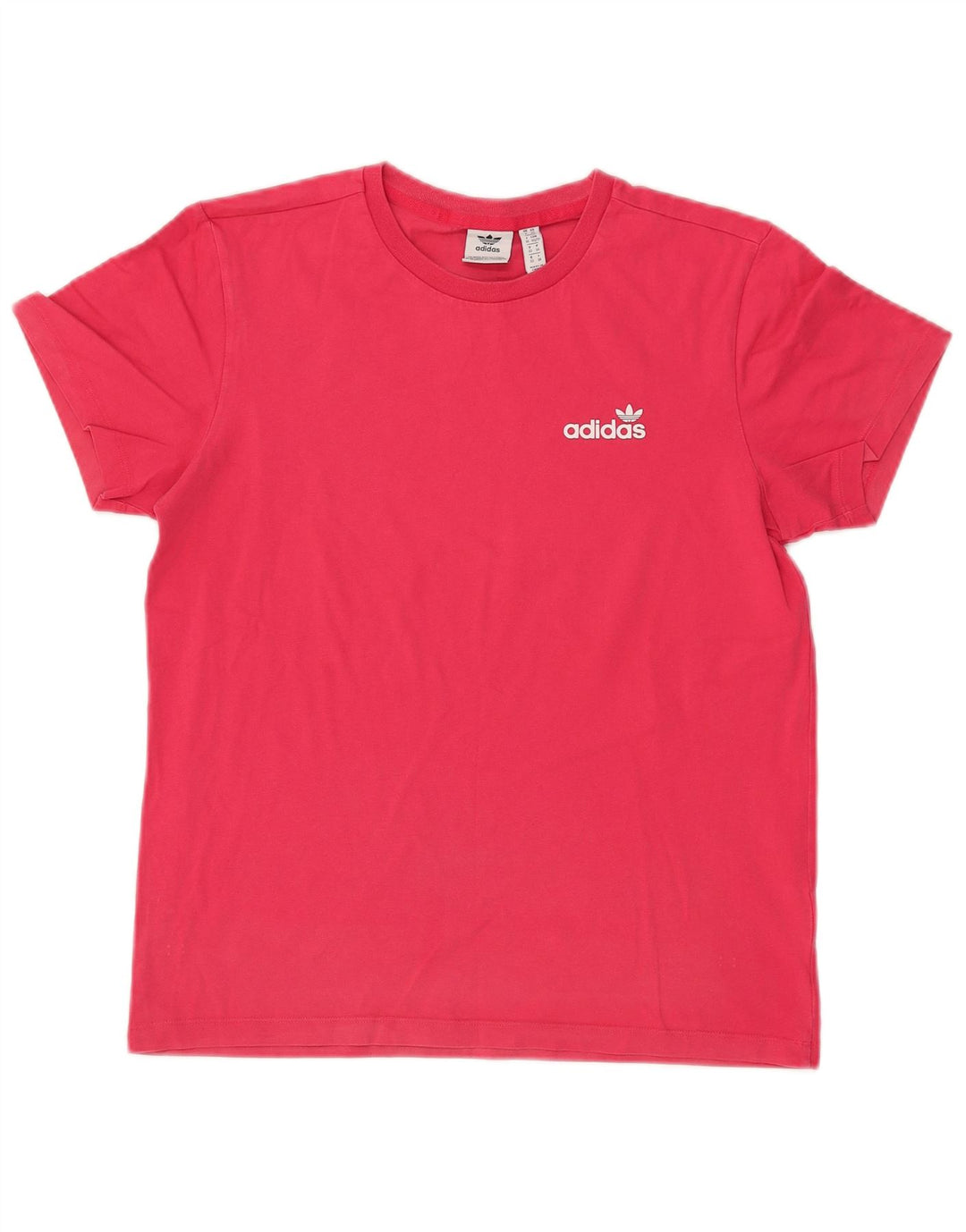 ADIDAS Damen Übergroßes Grafik-T-Shirt-Oberteil UK 6 XS Rosa