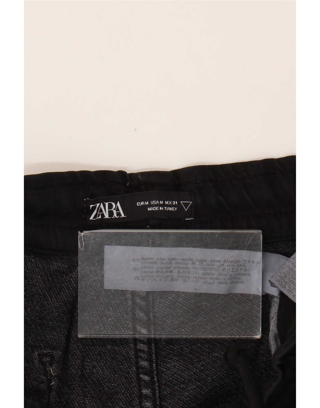 Zara Herren-Trainingshose, Jogginghose, mittelschwarz, Baumwolle
