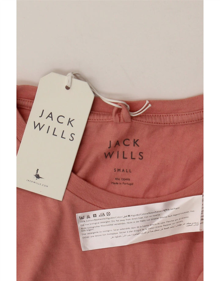 Jack Wills Herren-T-Shirt aus Baumwolle, Größe S, Rosa