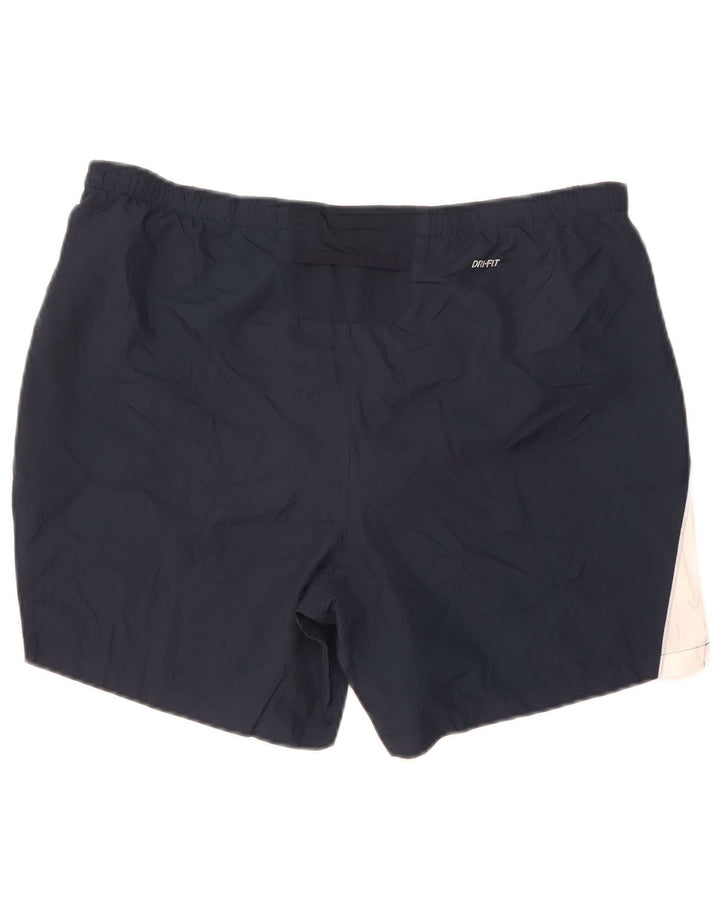 Nike Herren-Dri-Fit-Sportshorts, Mittelgroßes Marineblau-Farbblock-Polyester