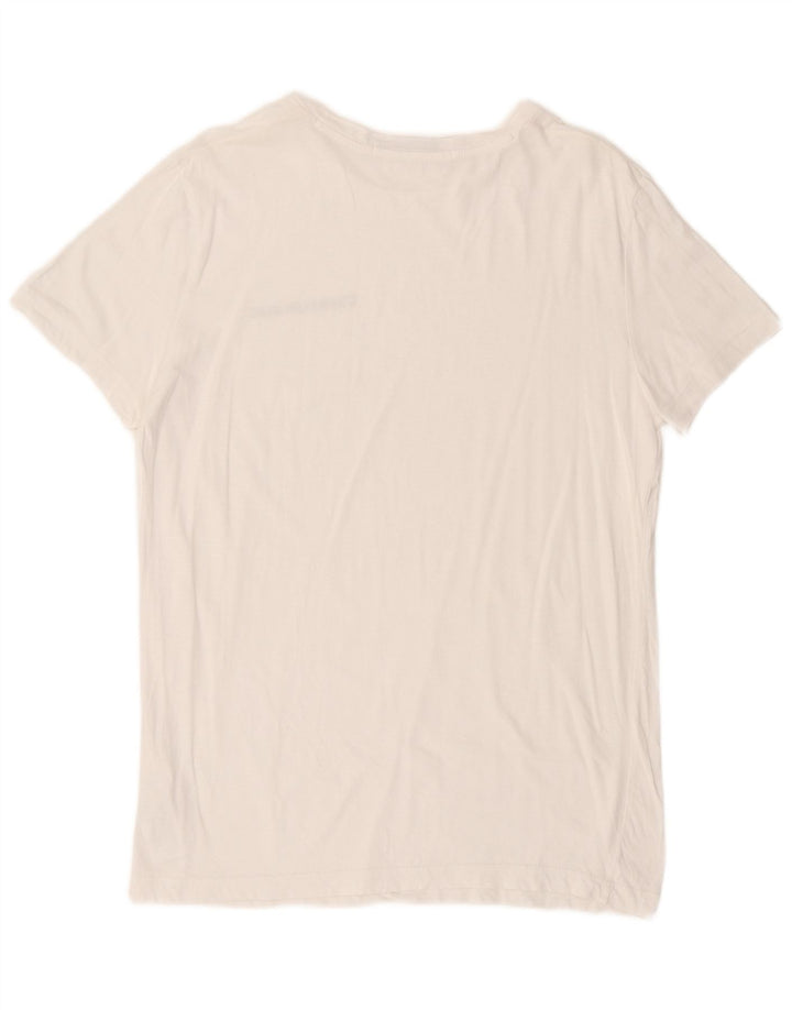 CALVIN KLEIN JEANS Mens T-Shirt Top Large White Cotton