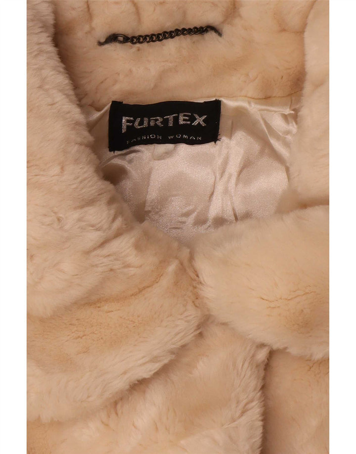 Vintage Damen Pelzjacke UK 16 Large Beige