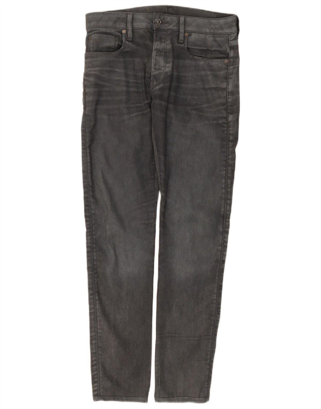 G-Star Herren 3301 Slim Jeans W31 L34 Graue Baumwolle