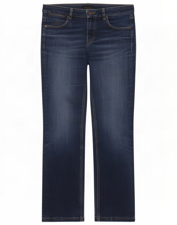 Massimo Dutti Damen Straight Jeans EU 42 Large W32 L30 Marineblau