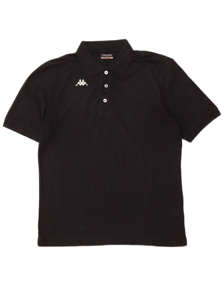 KAPPA Herren Poloshirt XL Schwarz Baumwolle