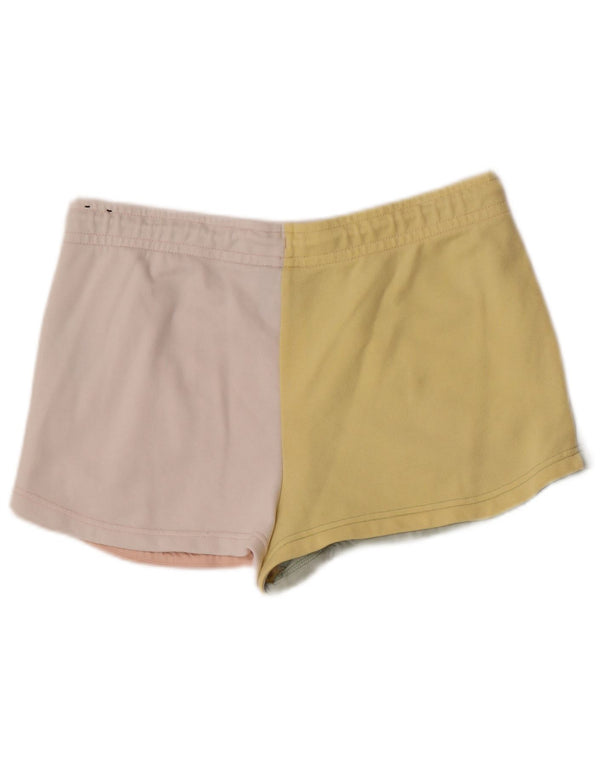 Nike Damen Sportshorts UK 16 Große mehrfarbige Colourblock-Baumwolle