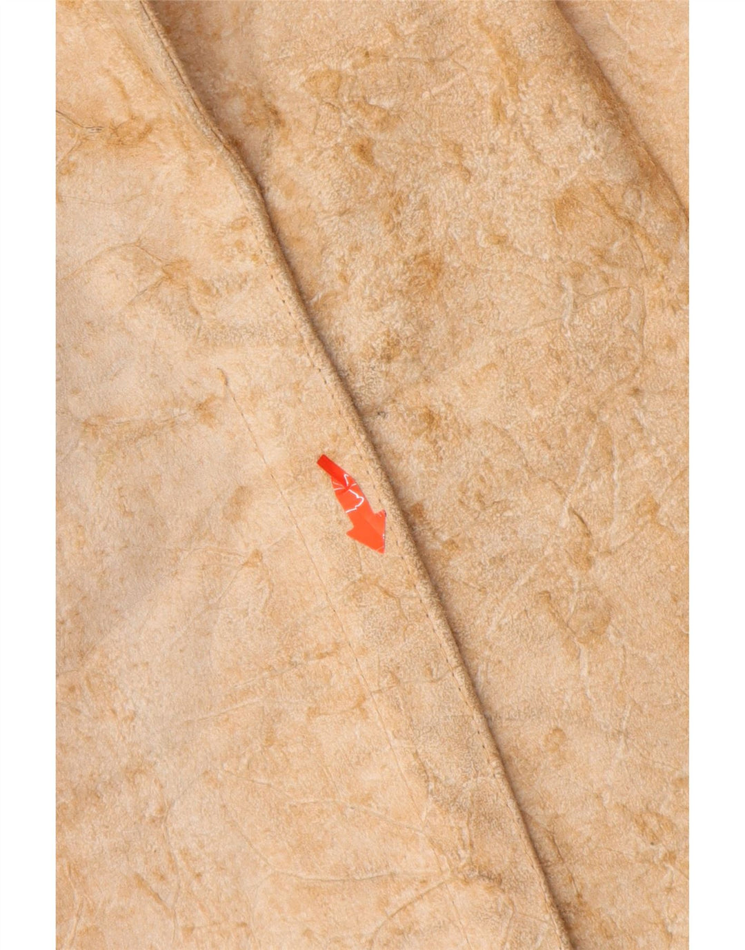 VINTAGE Damen Wildlederjacke UK 12 Medium Beige Leder