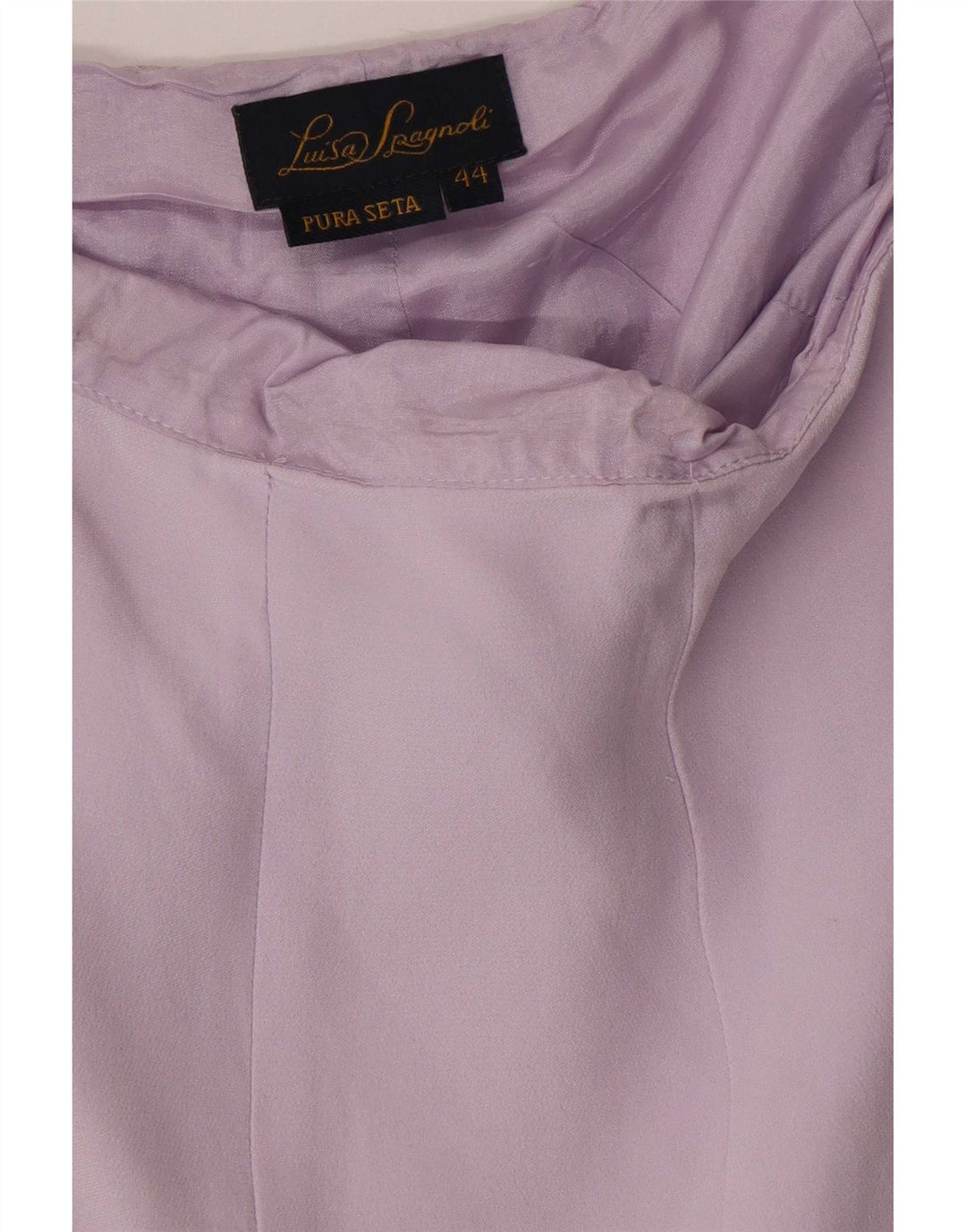 Luisa Spagnoli Damen Rüschenrock IT 44 Medium W30 Lila Seide