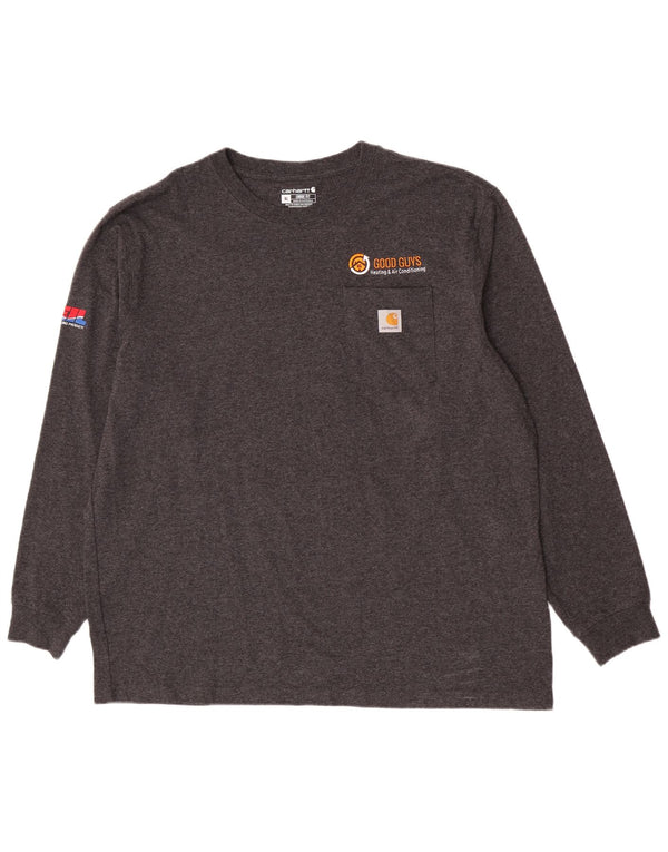 Carhartt Herren Loose Fit Graphic Top Langarm XL Grau Baumwolle