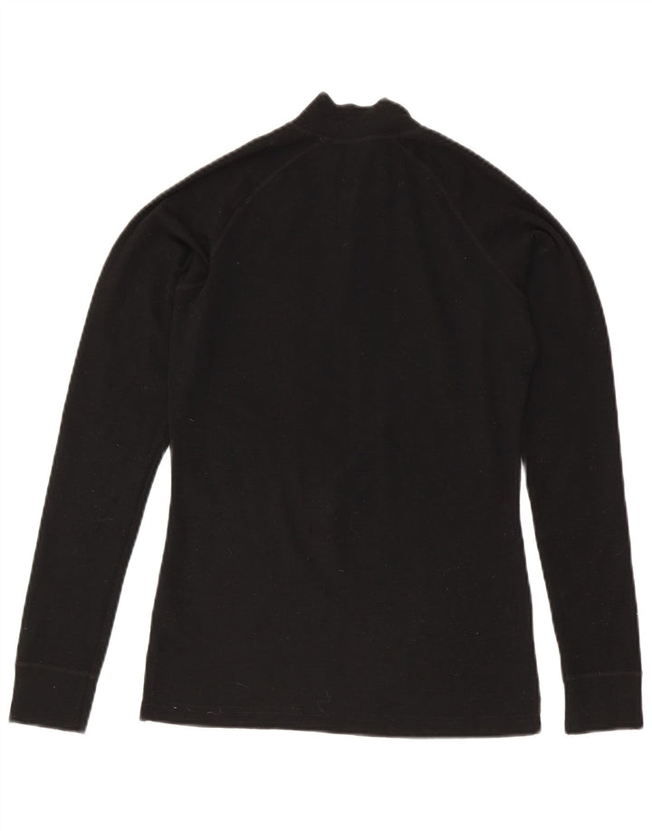Mountain Warehouse Damen-Pullover mit Reißverschluss am Hals, UK-Gr. 10, Größe S, schwarze Wolle
