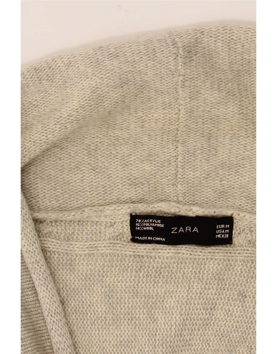Zara Damen Bolero-Pullover UK 12 Mittelgrau meliert