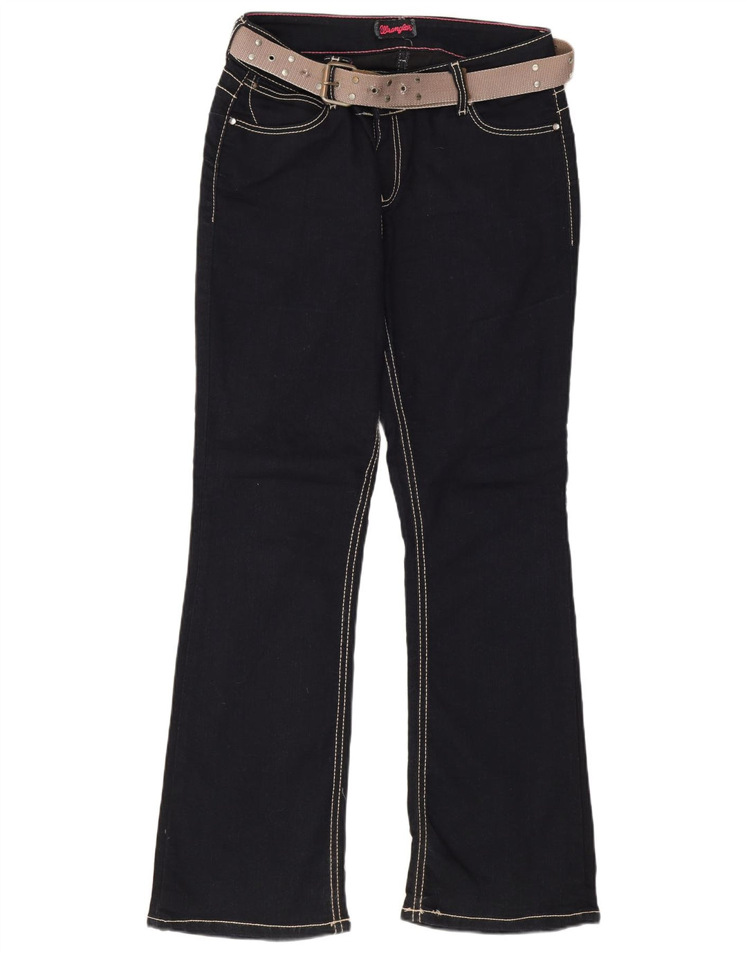 Wrangler Damen Bootcut-Jeans W32 L31 Marineblaue Baumwolle