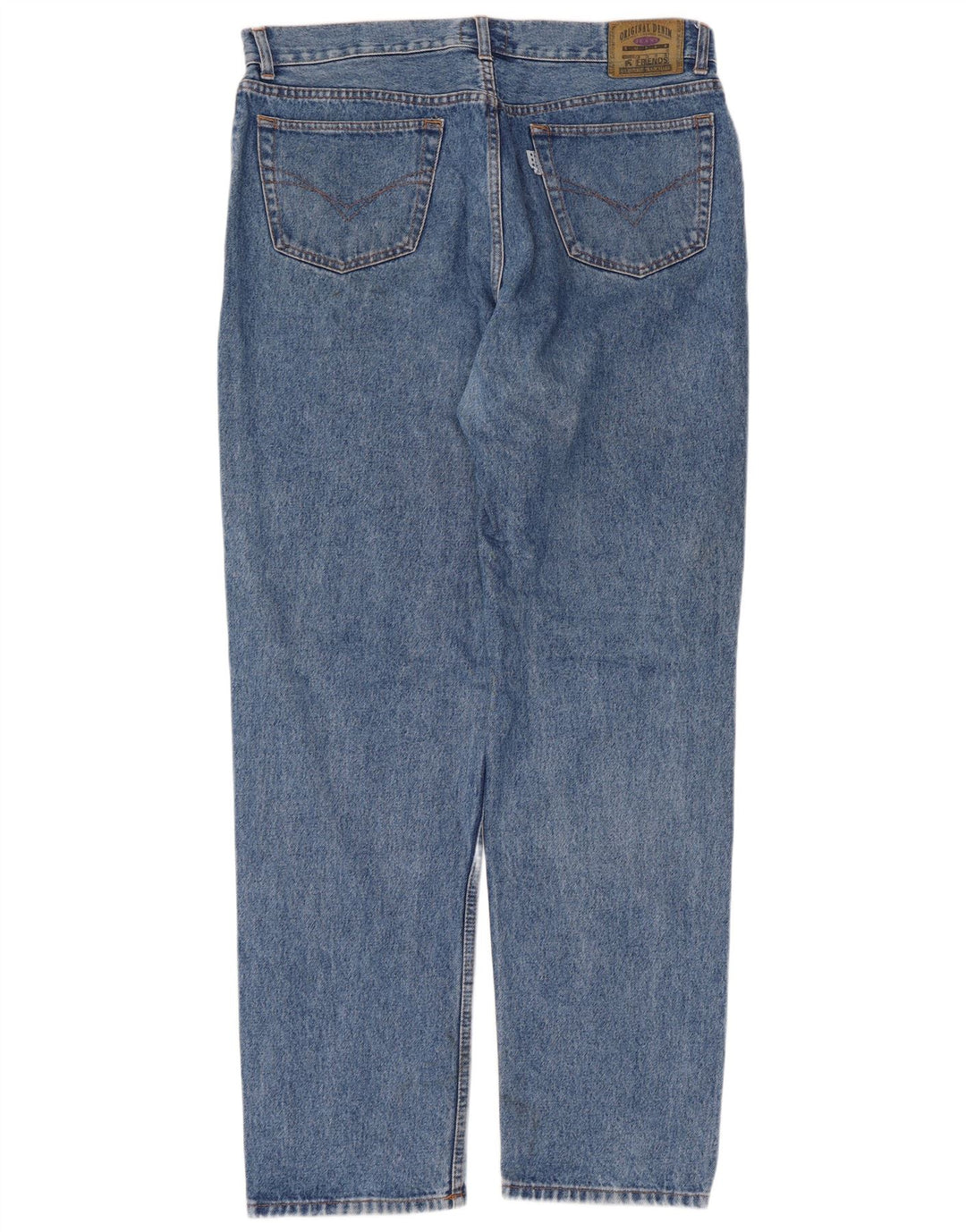 Vintage Herren Straight Jeans W38 L34 Blaue Baumwolle