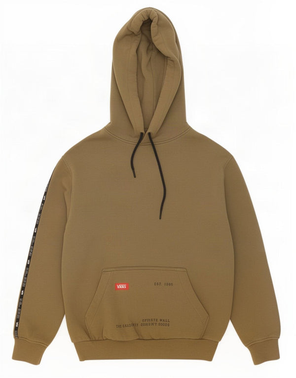 Vans Mens Graphic Loose Fit Hoodie Jumper Small Khaki Colourblock Cotton